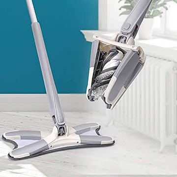 X - Shaped Micro Fiber 360° Rotating Lazy Mop the Folding Self - Twist Horizontal Mop Perfect Cleaning of All Types of Floor