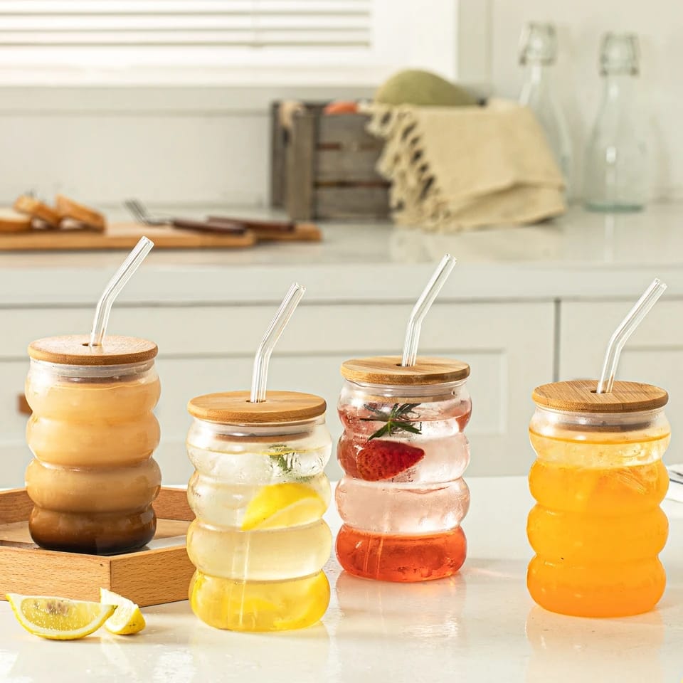 JUICE JAR Mug | 500Ml HIGH QUALITY BOROSILICATE MADE Glass | light in weigh | can use in everyday drink