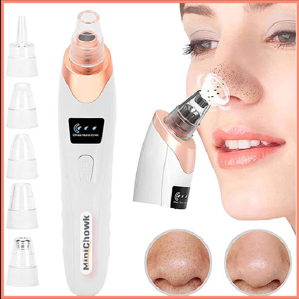 Black Head Remover Machine - Deep Face Cleanser & Pores Cleaner - Blackhead Removal Machine - Pimple Remover - Blackhead Remover - Face Cleaner Machine - Skin Scrubber for Whiteheads, Acne, and Wrinkles - Ultrasonic Face Cleaning & Lifting Device