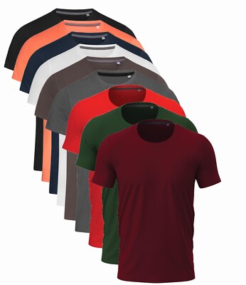 Pack of 4 plain half sleeves T shirts for men