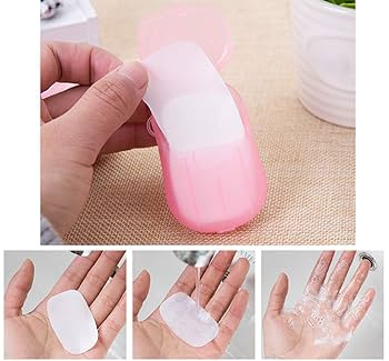 Travel Pocket Soap Sheets – 20 Sheets Per Case – Portable Hand Wash Paper Soap for Travel, Office, Camping & School – Compact, Lightweight & Hygienic – Multi-Color Set