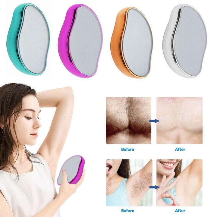 Crystal Hair Removal Painless Physical Manual Epilator, Washable Hair Eraser Stone - Men/Women