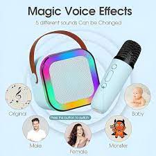 K12 Portable Bluetooth Rechargeable Karaoke Speaker with Wireless Microphone for Home Singing KTV