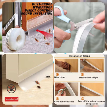 1Metre  Self Adhesive Door Windshield Sealing Tape Door Bottom Weatherstrip Fullhouse