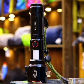 ABD super powerful 2-in-1 Emergency Flashlight & Charging Bank Waterproof LED Powerful Torch (1KM Range) Torch