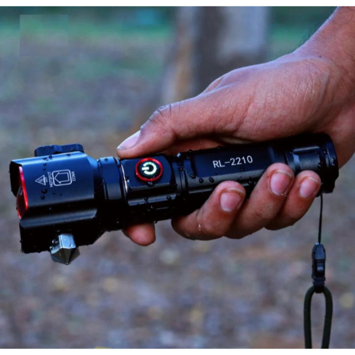 ABD super powerful 2-in-1 Emergency Flashlight & Charging Bank Waterproof LED Powerful Torch (1KM Range) Torch
