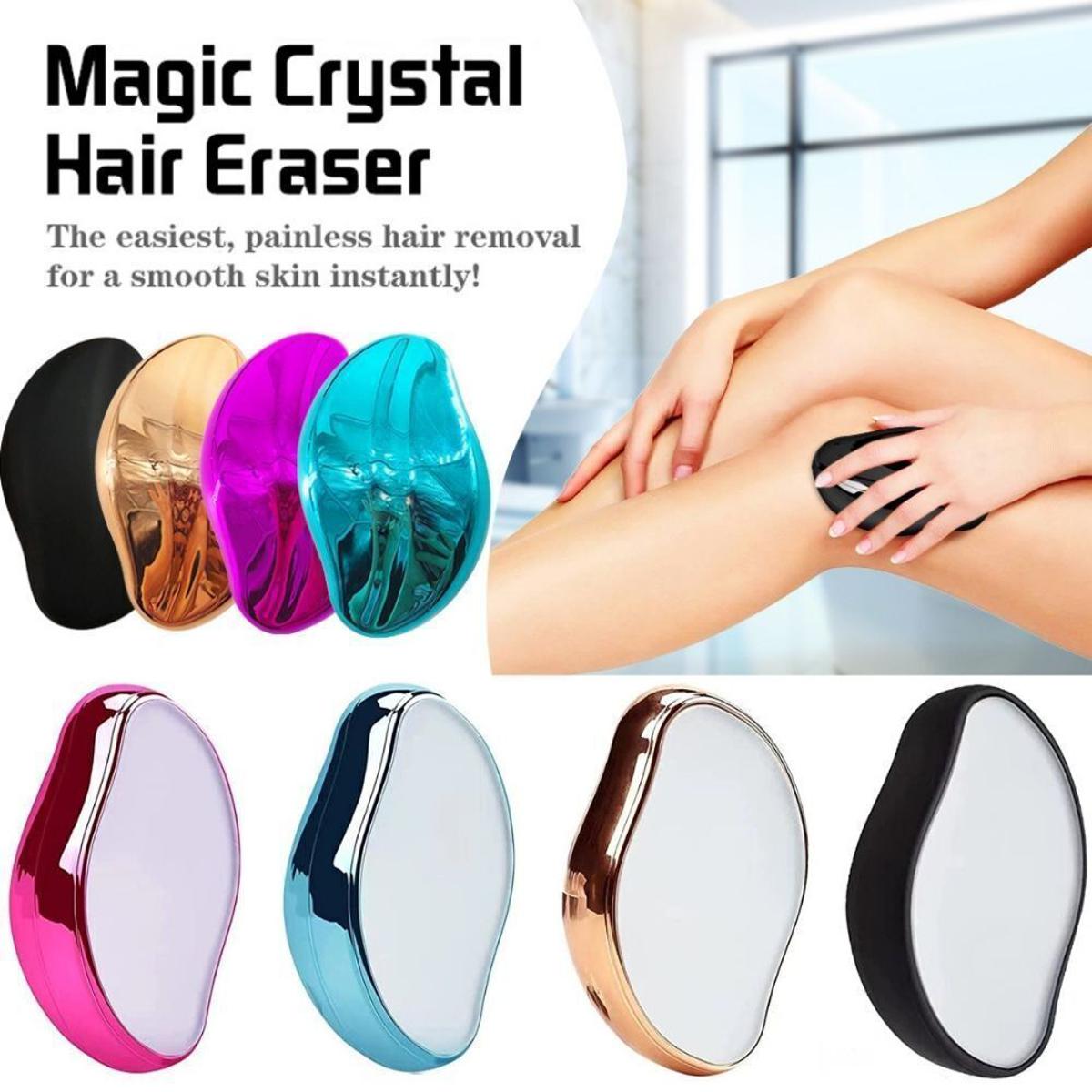 Crystal Hair Removal Painless Physical Manual Epilator, Washable Hair Eraser Stone - Men/Women
