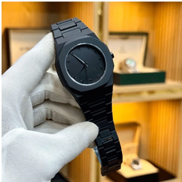 Aura Black Fiber Strap Watch