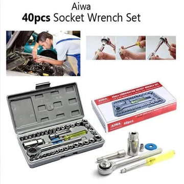 40pcs Aiwa Tools Socket Wrench Set