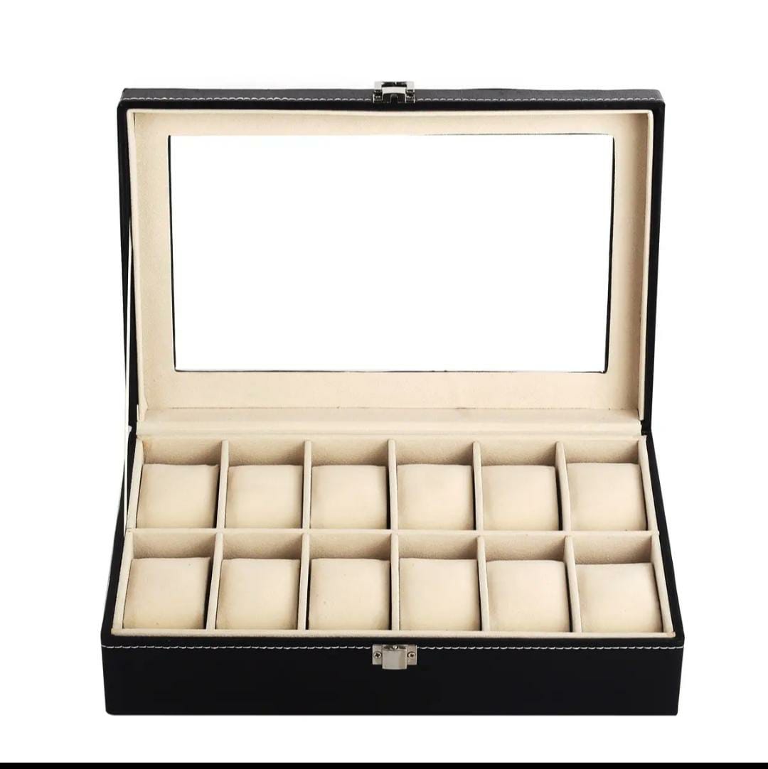 12 Grid Watch Leather Watch Box